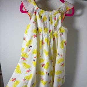 Catimini White and Yellow Dress